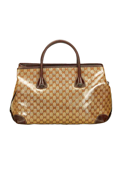 Gucci Brown GG Crystal Tote Bag