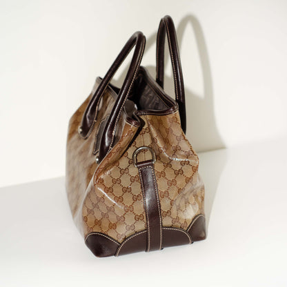 Gucci Brown GG Crystal Tote Bag